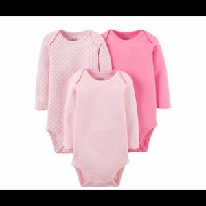 Carter's Newborn Baby Girl Long Sleeve Bodysuits